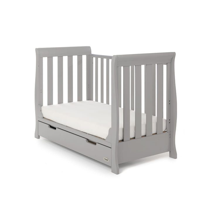 OBABY Cot Beds Obaby Stamford Mini Cot Bed - Warm Grey