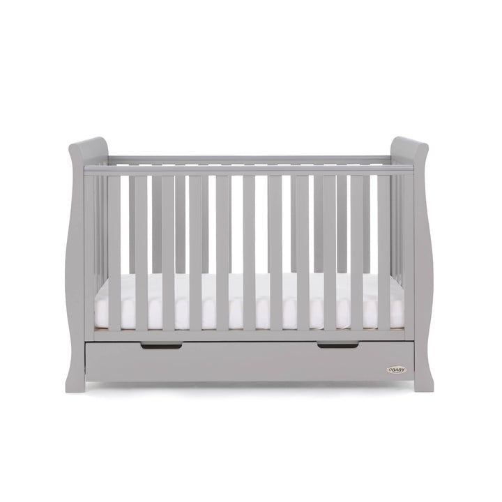 OBABY Cot Beds Obaby Stamford Mini Cot Bed - Warm Grey