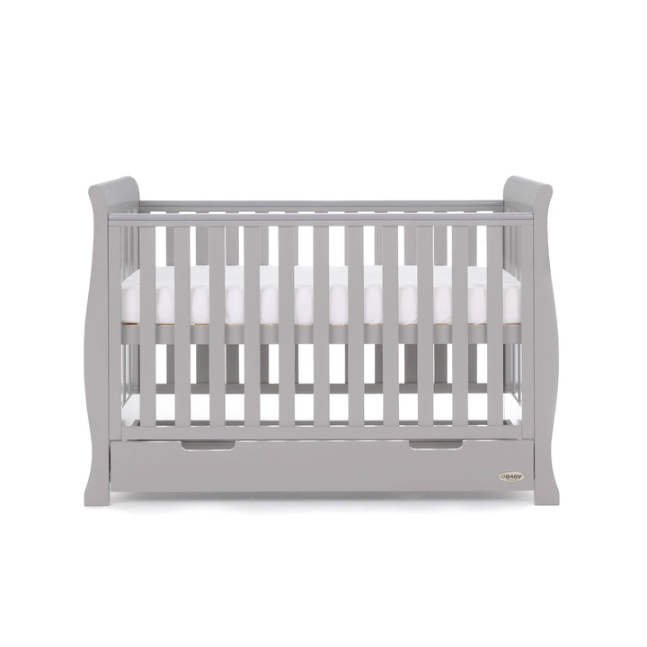 OBABY Cot Beds Obaby Stamford Mini Cot Bed - Warm Grey