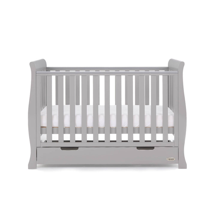 OBABY Cot Beds Obaby Stamford Mini Cot Bed - Warm Grey