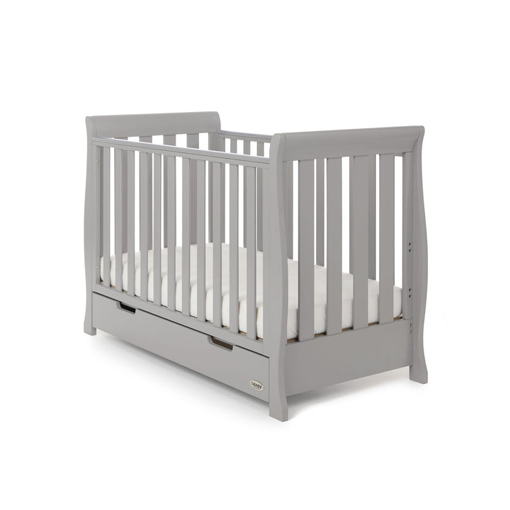 OBABY Cot Beds Obaby Stamford Mini Cot Bed - Warm Grey