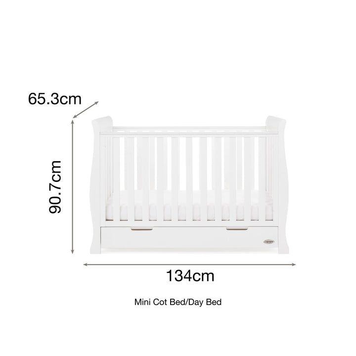 OBABY Cot Beds Obaby Stamford Mini Cot Bed - White