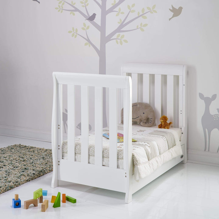 OBABY Cot Beds Obaby Stamford Mini Cot Bed - White