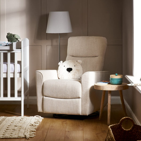 Obaby Glider Chairs Obaby Savannah Swivel Glider Recliner Chair - Oatmeal