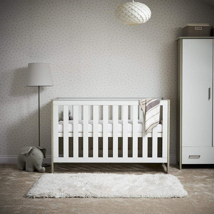 OBABY Nursery Furniture Obaby Nika 3 Piece Room Set - Grey Wash with White