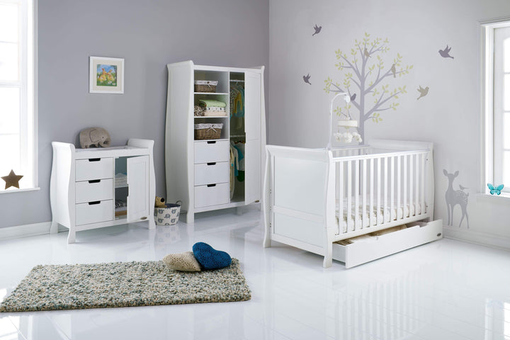 OBABY Nursery Furniture Obaby Stamford Classic 3 Piece Room Set - White