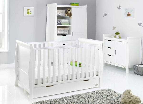 OBABY Nursery Furniture Obaby Stamford Classic 3 Piece Room Set - White