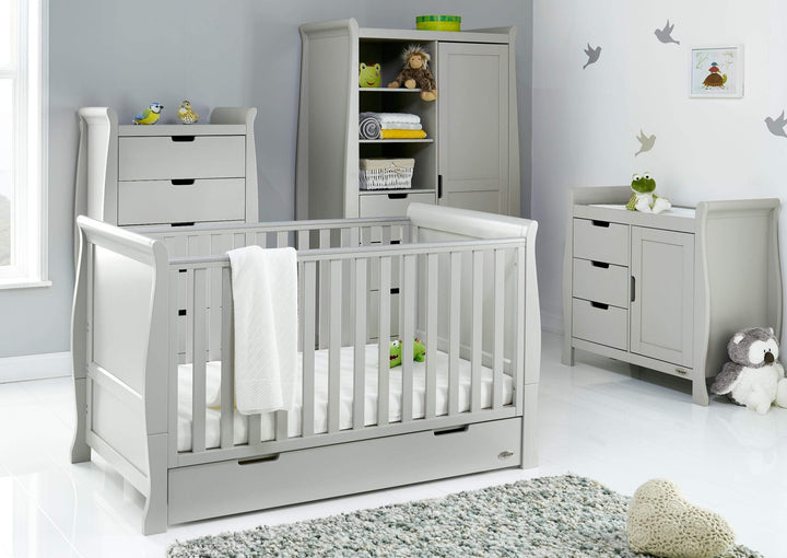 Obaby Nursery Furniture Obaby Stamford Classic 4 Piece Room Set Warm Grey