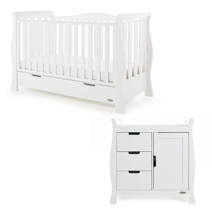 Obaby Nursery Furniture Obaby Stamford Luxe 2 Piece Room Set White