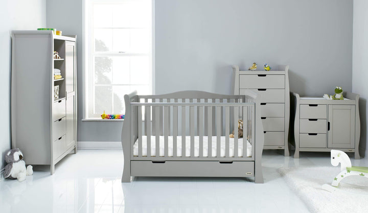 Obaby Nursery Furniture Obaby Stamford Luxe 4 Piece Room Set Warm Grey