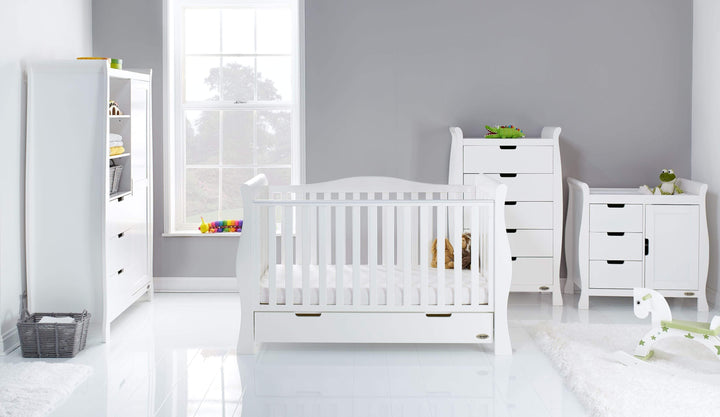 Obaby Nursery Furniture Obaby Stamford Luxe 4 Piece Room Set White