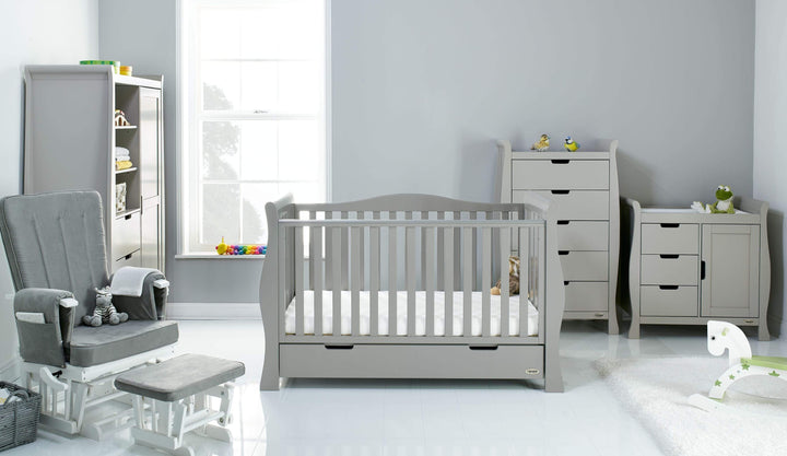 Obaby Nursery Furniture Obaby Stamford Luxe 5 Piece Room Set Warm Grey