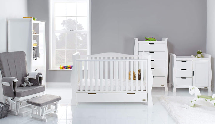 Obaby Nursery Furniture Obaby Stamford Luxe 5 Piece Room Set White