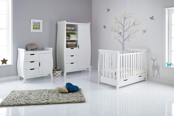 OBABY Nursery Furniture Obaby Stamford Mini 3 Piece Room Set - White