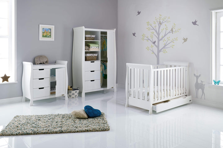 OBABY Nursery Furniture Obaby Stamford Mini 3 Piece Room Set - White