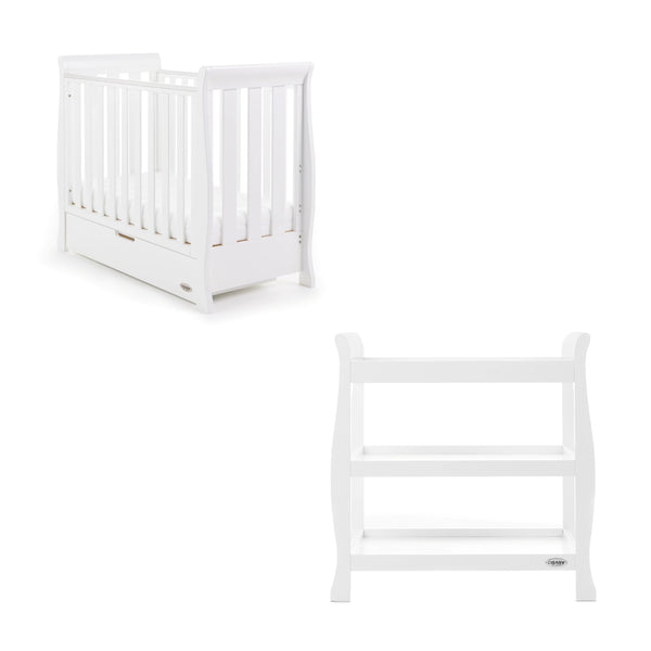 OBABY Nursery Furniture Obaby Stamford Space Saver 2 Piece Room Set - White