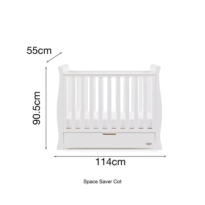 OBABY Nursery Furniture Obaby Stamford Space Saver 3 Piece Room Set - White