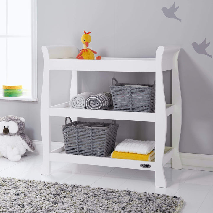 OBABY Nursery Furniture Obaby Stamford Space Saver 3 Piece Room Set - White