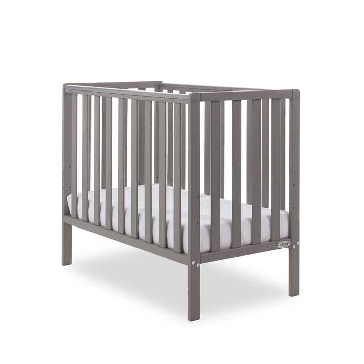 OBABY Space Saver Cots Obaby Bantam Space Saver Cot & Foam Mattress - Taupe Grey