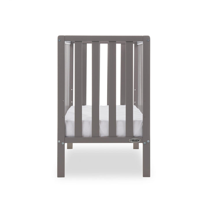 OBABY Space Saver Cots Obaby Bantam Space Saver Cot & Foam Mattress - Taupe Grey