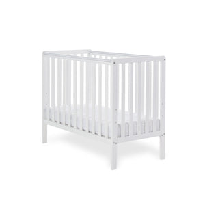 OBABY Space Saver Cots Obaby Bantam Space Saver Cot & Foam Mattress - White