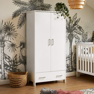 Obaby Wardrobes Obaby Nika Double Wardrobe - White Wash