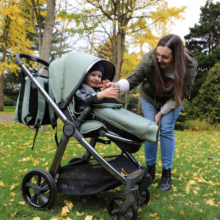 Oyster Prams & Pushchairs Oyster 3 Luxury Cloud Z2 Bundle (7pc Set) - Gun Metal / Spearmint