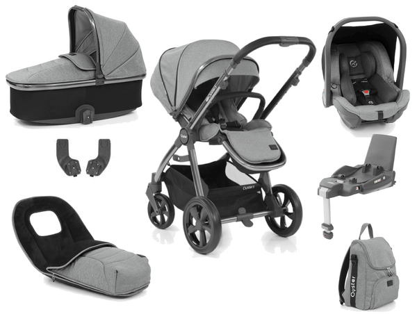 Oyster Travel Systems Baby Style Oyster 3 Luxury Capsule Bundle (7pc Set) - Gun Metal/Moon