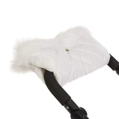 Roma Hand Muffs Roma Dolls Pram Fur Handmuff - White