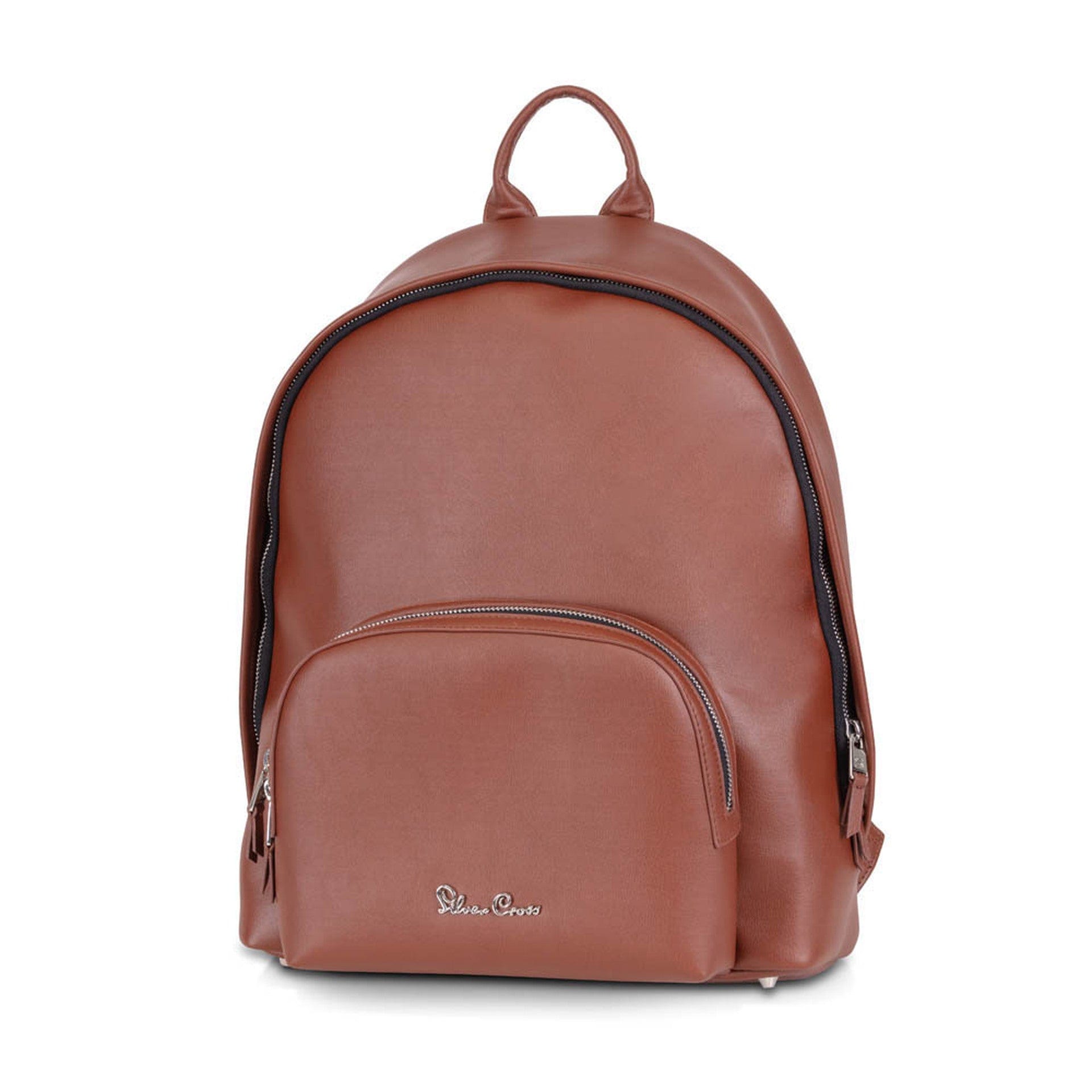 NEW brown hotsell Vegan leather backpack two-tone