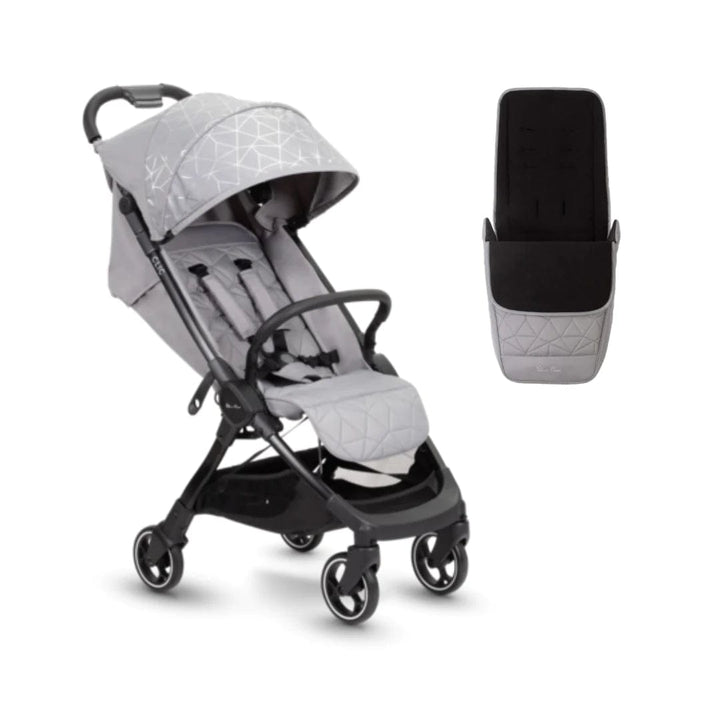 Silver Cross compact strollers Silver Cross Clic Stroller, Footmuff & Raincover - Grey