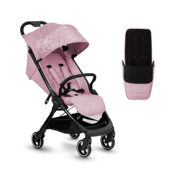 Silver Cross compact strollers Silver Cross Clic Stroller, Footmuff & Raincover - Pink