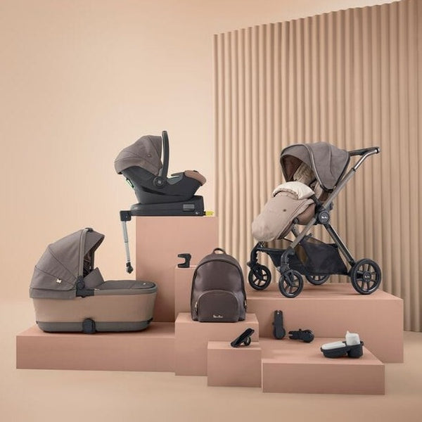 Silver Cross Travel Systems Silver Cross Reef with First Bed Folding Carrycot and Ultimate Pack - Earth