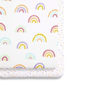 Snuz Bedding Snuz Crib 2 Pack Fitted Sheets - Colour Rainbow