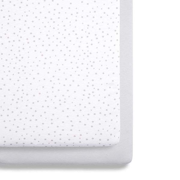 Snuz Bedding Snuz Crib 2 Pack Fitted Sheets - Grey Spots