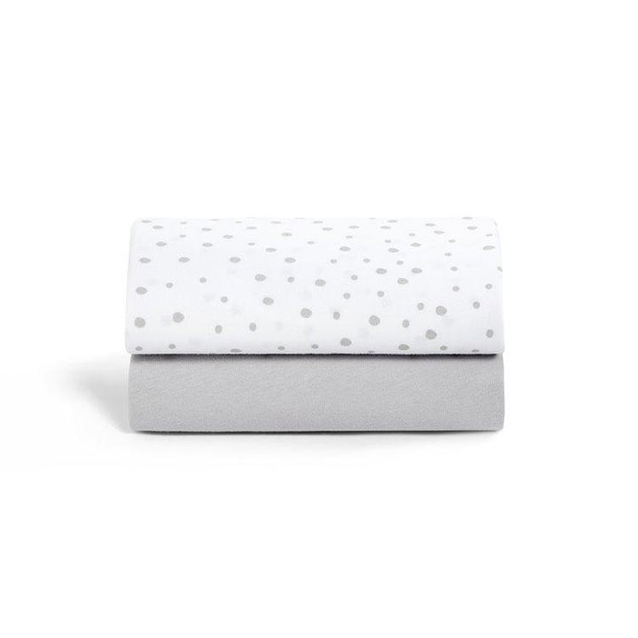 Snuz Bedding Snuz Crib 2 Pack Fitted Sheets - Grey Spots