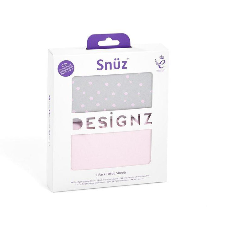 Snuz Bedding Snuz Crib 2 Pack Fitted Sheets - Rose Spots