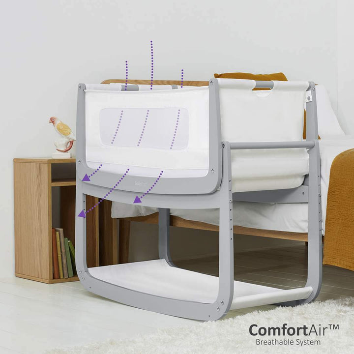 Snuz Bedside Cribs SnuzPod 4 Bedside Crib - Dove Grey