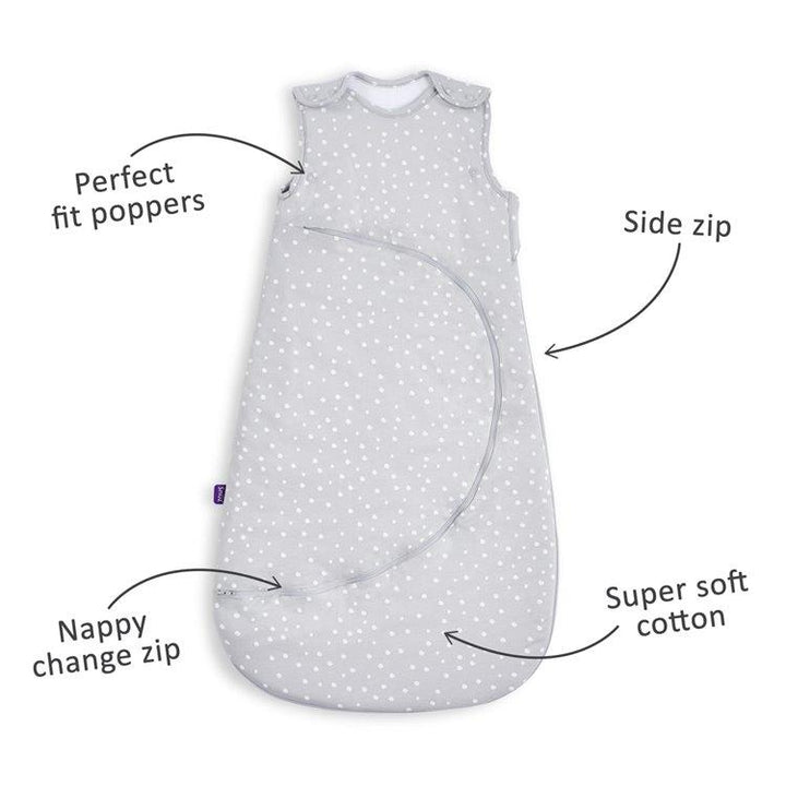 Snuz Sleeping Bags SnuzPouch Sleeping Bag 0.5 Tog – White Spots 0-6m