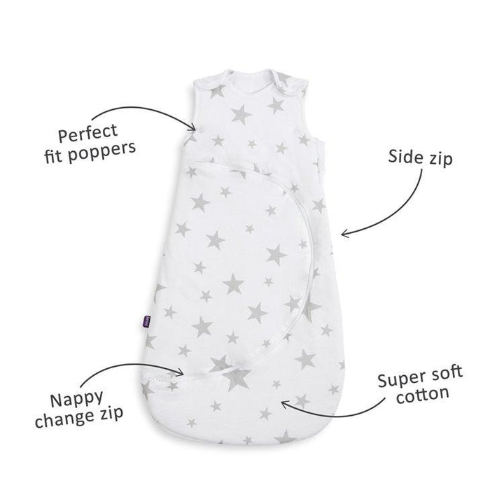 Snuz Sleeping Bags SnuzPouch Sleeping Bag 1 Tog – Grey Stars 0-6m