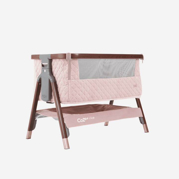 Tutti Bambini Bedside Crib Tutti Bambini CoZee Luxe Bedside Crib - Walnut / Blush