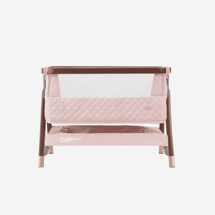 Tutti Bambini Bedside Crib Tutti Bambini CoZee Luxe Bedside Crib - Walnut / Blush