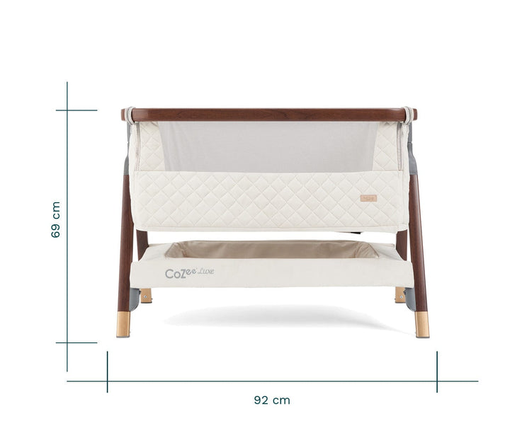 Tutti Bambini Bedside Crib Tutti Bambini CoZee Luxe Bedside Crib - Walnut / Cream