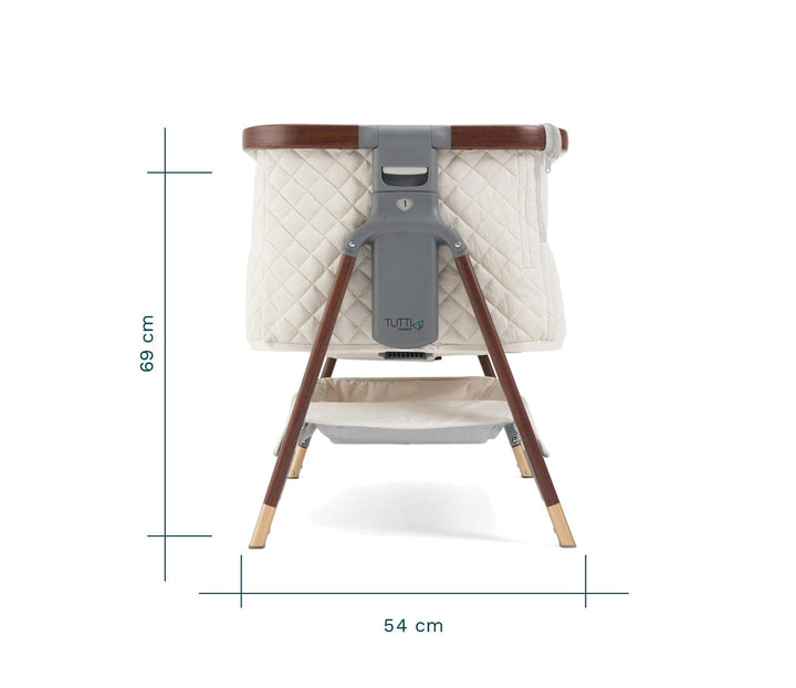 Tutti Bambini Bedside Crib Tutti Bambini CoZee Luxe Bedside Crib - Walnut / Cream