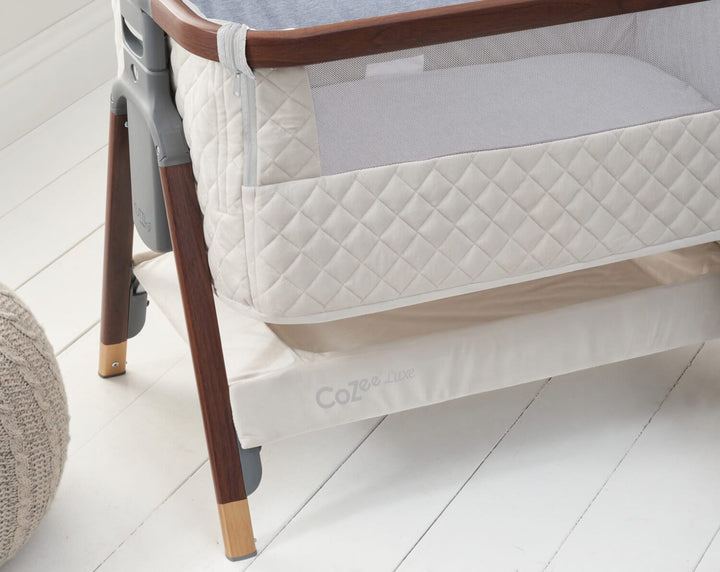 Tutti Bambini Bedside Crib Tutti Bambini CoZee Luxe Bedside Crib - Walnut / Cream