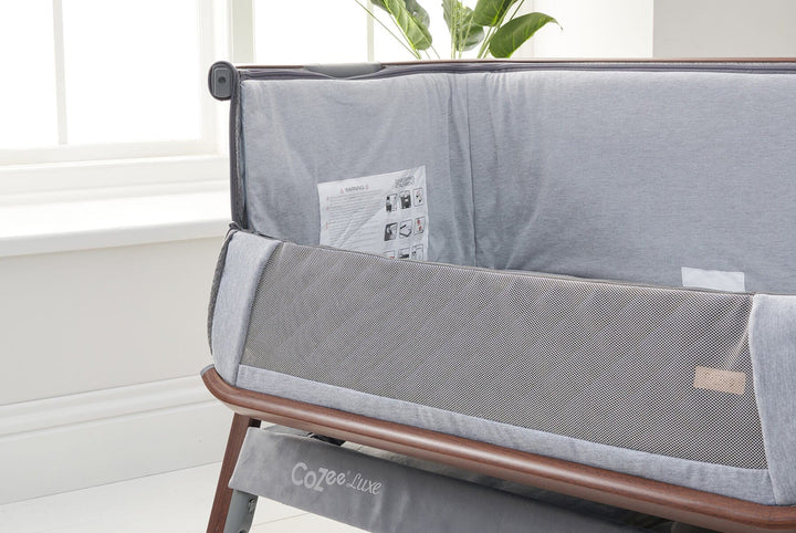 Tutti Bambini Bedside Crib Tutti Bambini CoZee Luxe Bedside Crib - Walnut / Slate