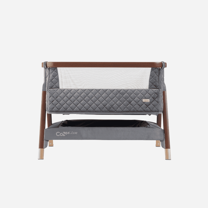 Tutti Bambini Bedside Crib Tutti Bambini CoZee Luxe Bedside Crib - Walnut / Slate