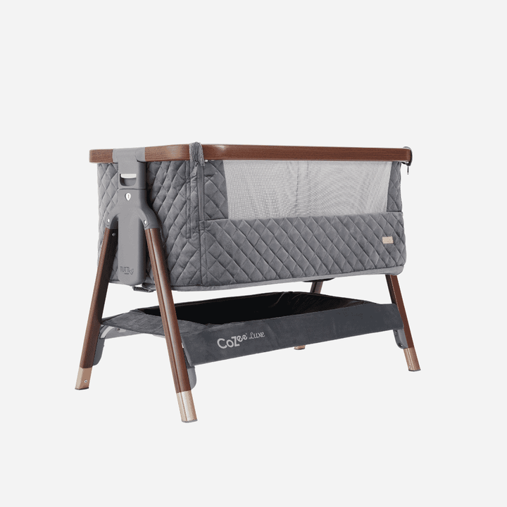 Tutti Bambini Bedside Crib Tutti Bambini CoZee Luxe Bedside Crib - Walnut / Slate