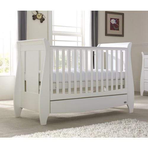 Tutti Bambini Cot Beds Tutti Bambini Lucas Sleigh 3 in 1 Cot Bed - White