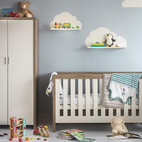 Tutti Bambini Cot Beds Tutti Bambini Modena 3 in 1 Cot bed White/Oak